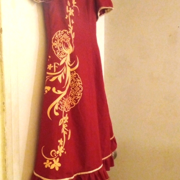 Vintage Lace Up Corset Open Back Dress - Picture 2 of 11